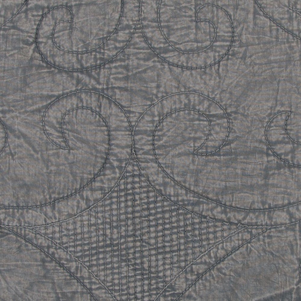 Gray Damask Queen Quilt HomeRoots