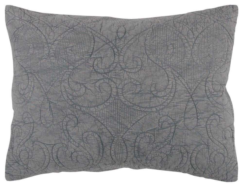 Gray Damask Queen Quilt HomeRoots
