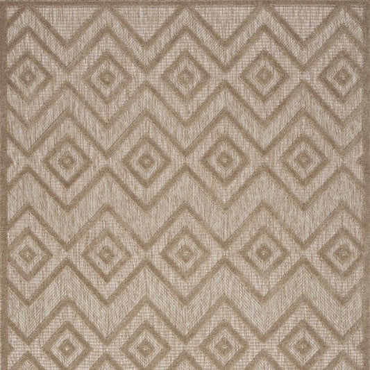4' X 6' Beige Indoor Outdoor Area Rug