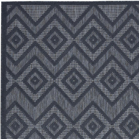 4' X 6' Blue Indoor Outdoor Area Rug