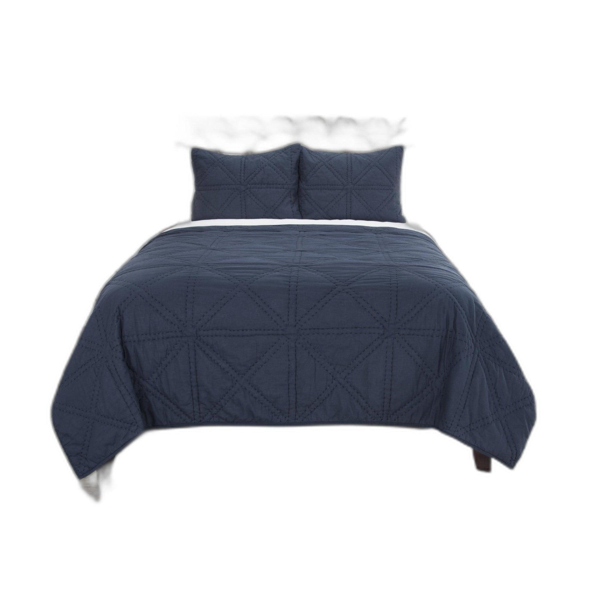 Indigo King 100% Cotton 300 Thread Count Machine Washable Down Alternative Comforter - FurniFindUSA