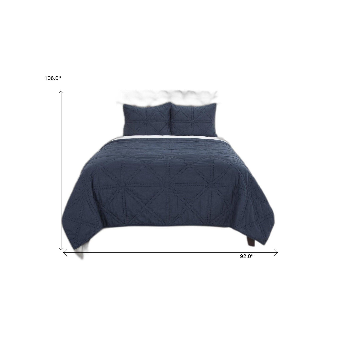 Indigo King 100% Cotton 300 Thread Count Machine Washable Down Alternative Comforter - FurniFindUSA