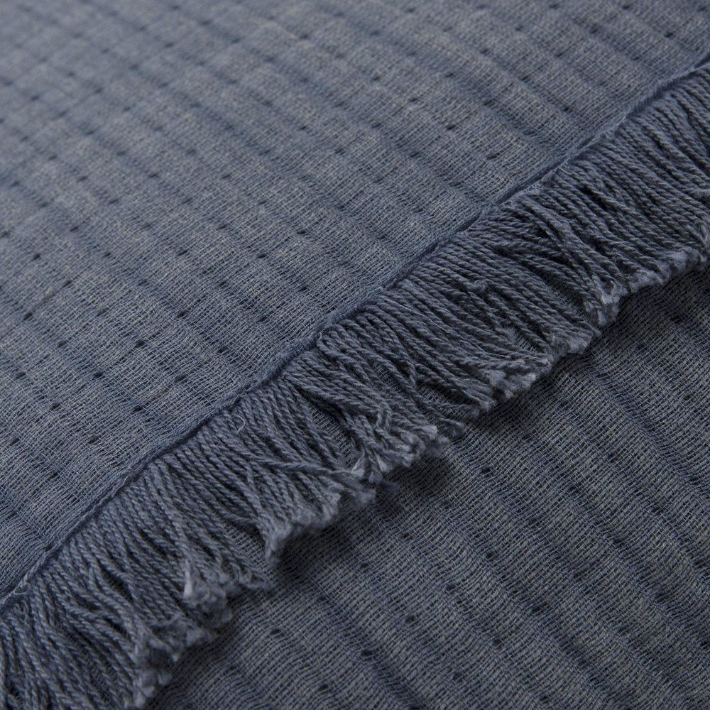 Indigo Checkered King Quilt HomeRoots