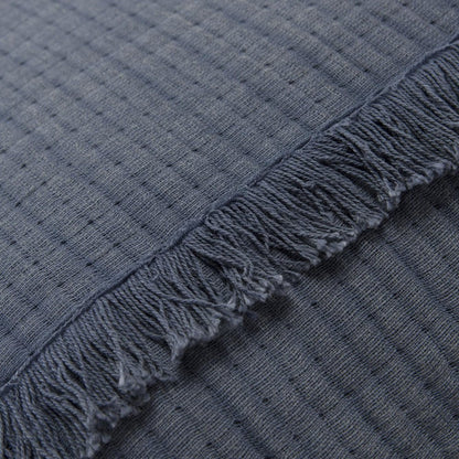 Indigo Checkered King Quilt HomeRoots