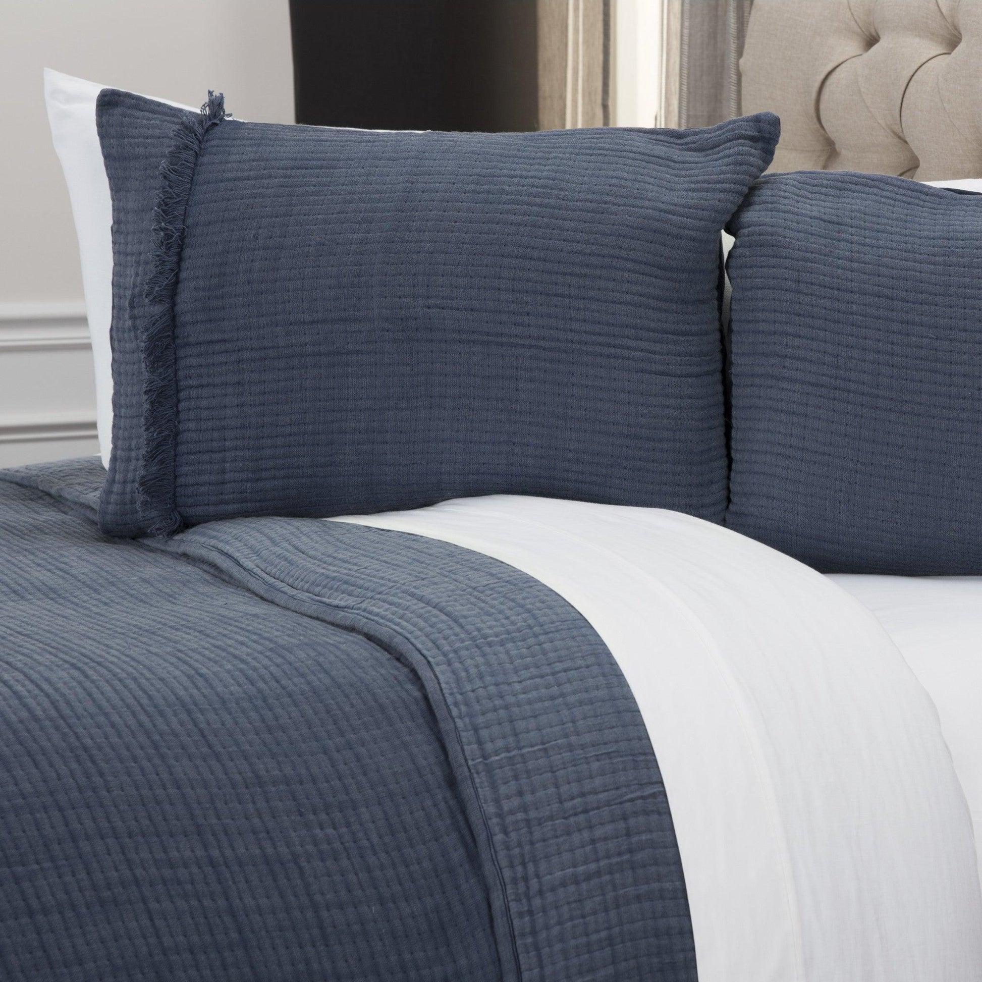 Indigo King 100% Cotton 300 Thread Count Machine Washable Down Alternative Comforter - FurniFindUSA