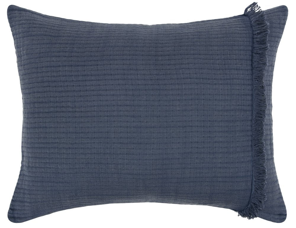 Indigo Checkered King Quilt HomeRoots