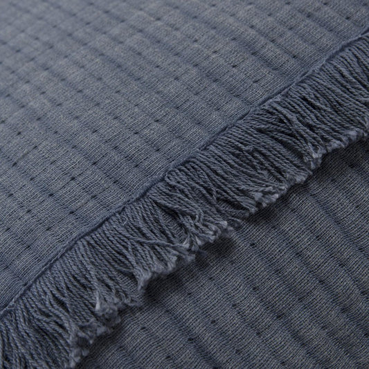 Indigo Checkered Queen Quilt HomeRoots