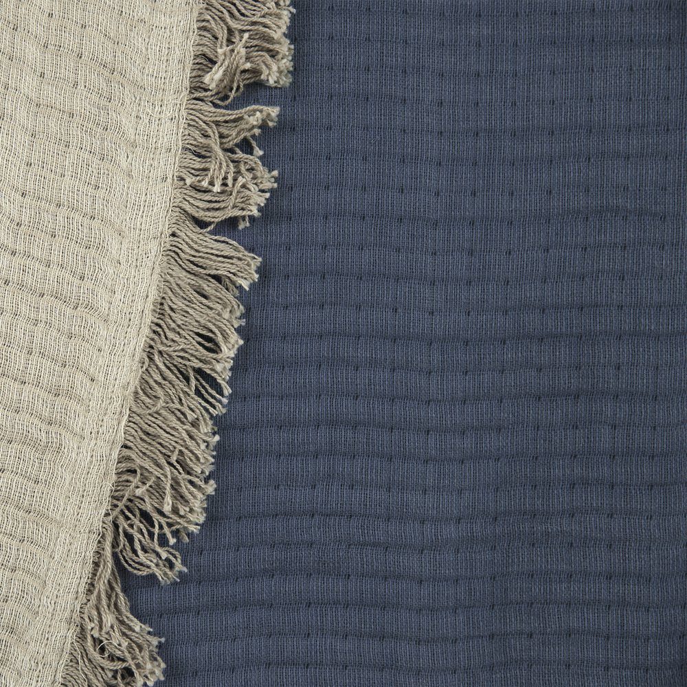 Indigo Checkered Queen Quilt HomeRoots