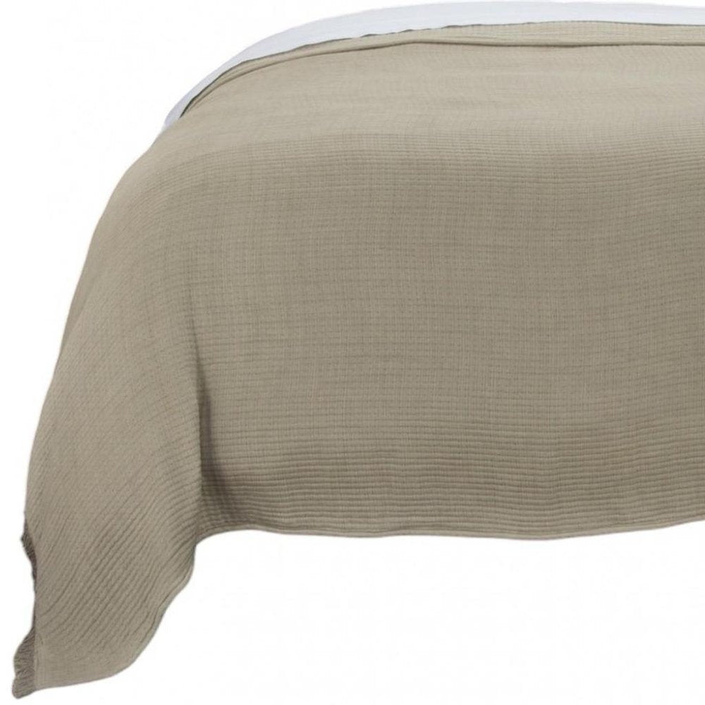 Natural Checkered King Quilt
