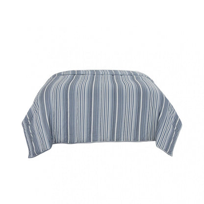 Blue And White Striped King Quilt HomeRoots