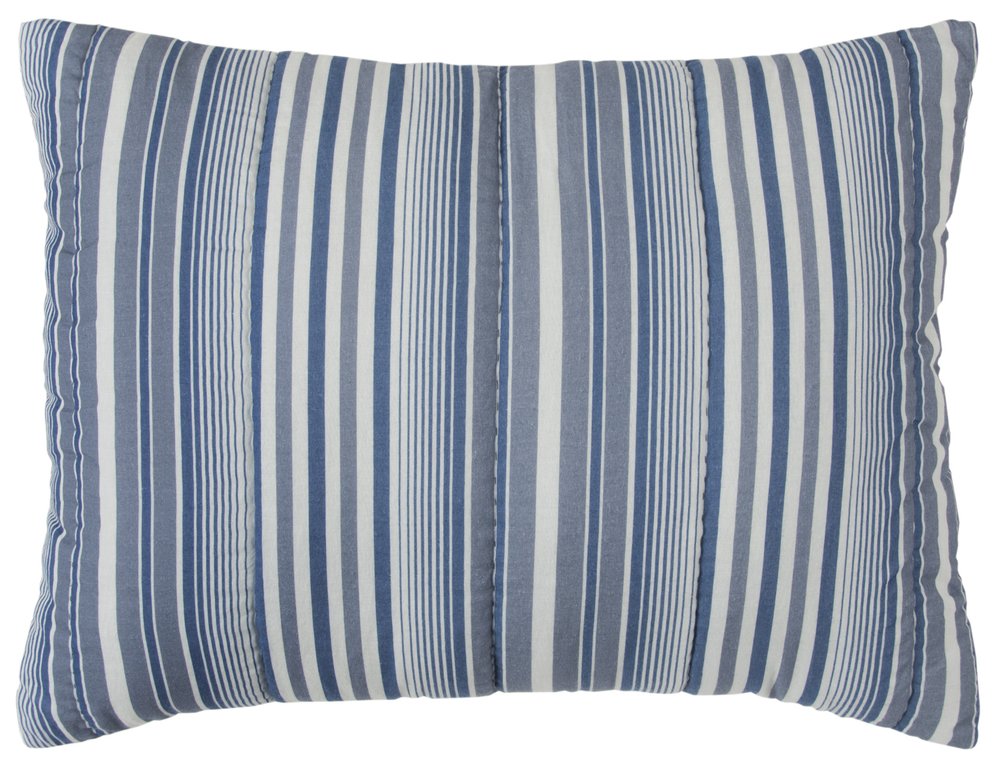 Blue And White Striped Queen Quilt HomeRoots