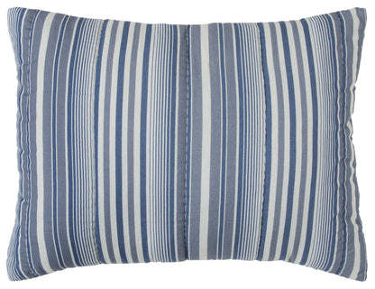 Blue And White Striped Queen Quilt HomeRoots