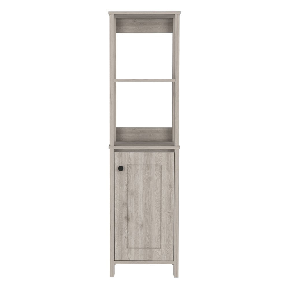 16" Light Gray Wood Freestanding Single Door Bathroom Vanity — view 1