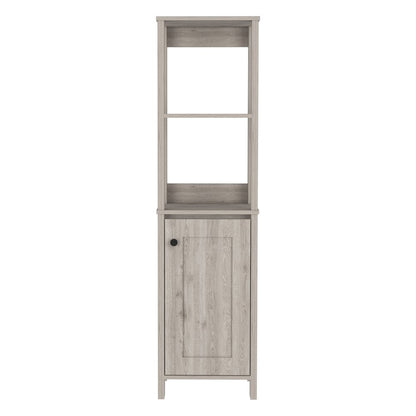 16" Light Gray Wood Freestanding Single Door Bathroom Vanity