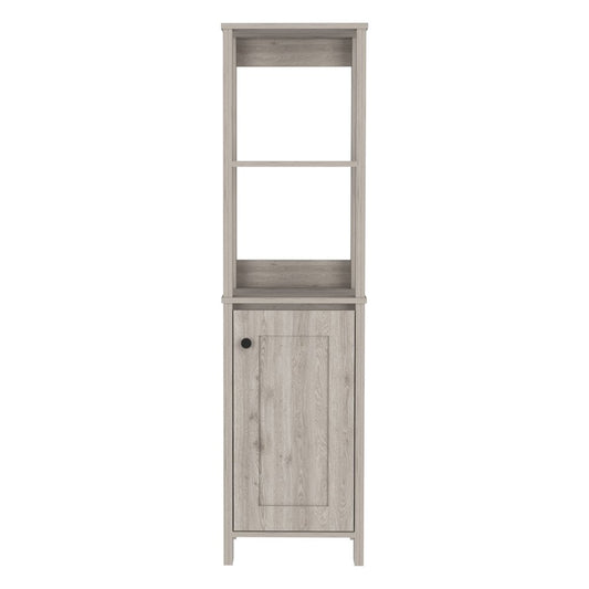 16" Light Gray Wood Freestanding Single Door Bathroom Vanity