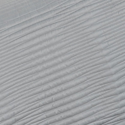 92" X 90" Gray Geometric Cotton Quilt