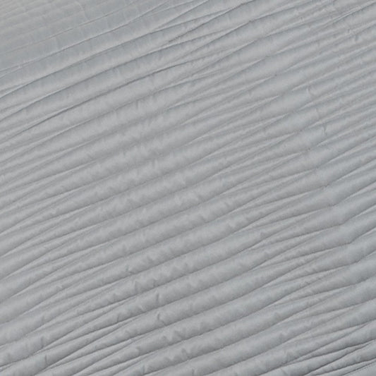 92" X 90" Gray Geometric Cotton Quilt