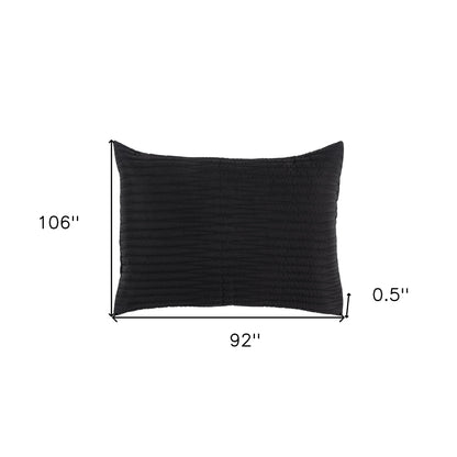 Black King Microfiber 300 Thread Count Machine Washable Down Alternative Comforter