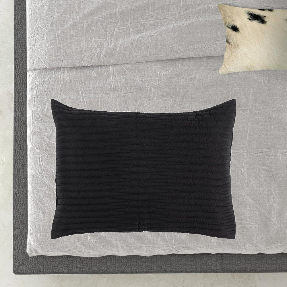 Black Geometric Queen Quilt HomeRoots