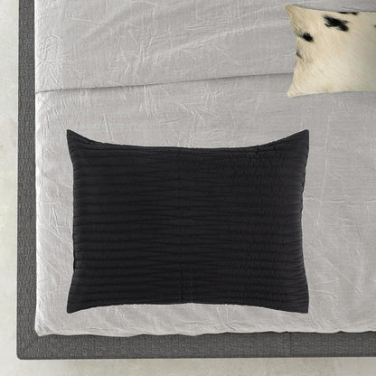 Black Geometric Queen Quilt HomeRoots