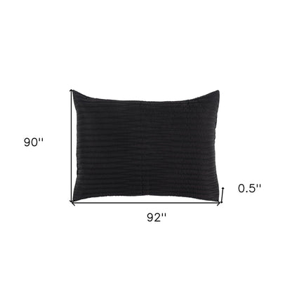 Black Queen Microfiber 300 Thread Count Machine Washable Down Alternative Comforter - FurniFindUSA