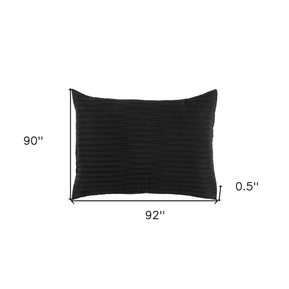 Black Geometric Queen Quilt HomeRoots