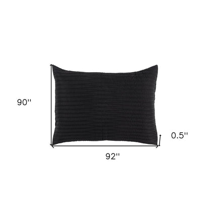 Black Geometric Queen Quilt HomeRoots