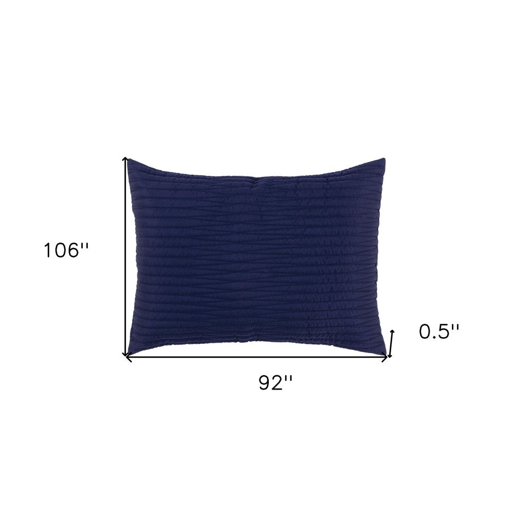 Indigo Geometric King Quilt HomeRoots