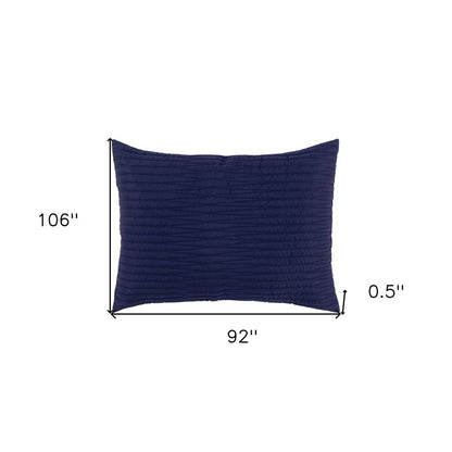 Indigo Geometric King Quilt HomeRoots