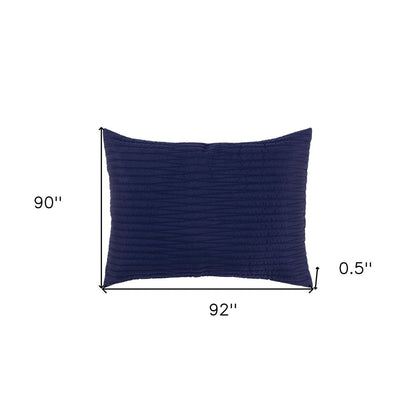 Indigo Geometric Queen Quilt HomeRoots