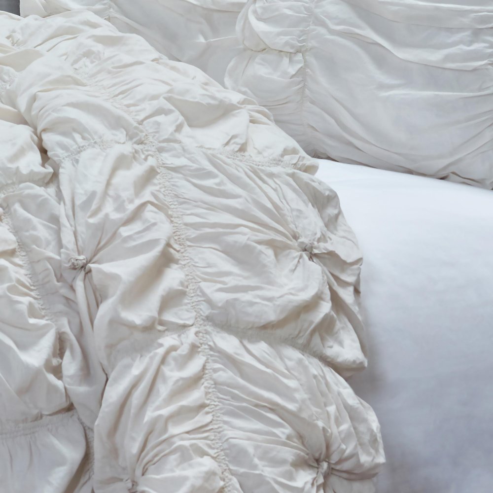 Natural Twin Cotton Blend Washable Polyester Down Alternative Comforter Set With Two Shams — view 1