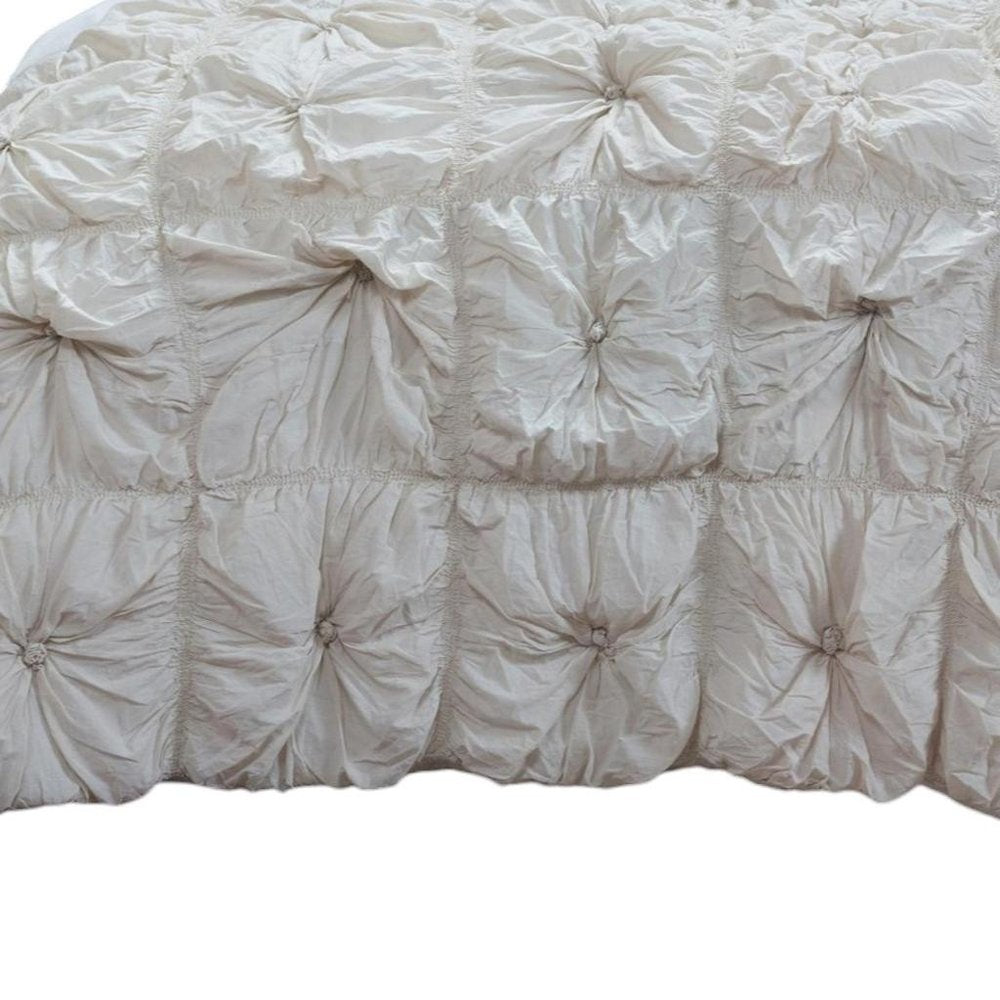 Natural Twin Cotton Blend Washable Polyester Down Alternative Comforter Set With Two Shams — view 3