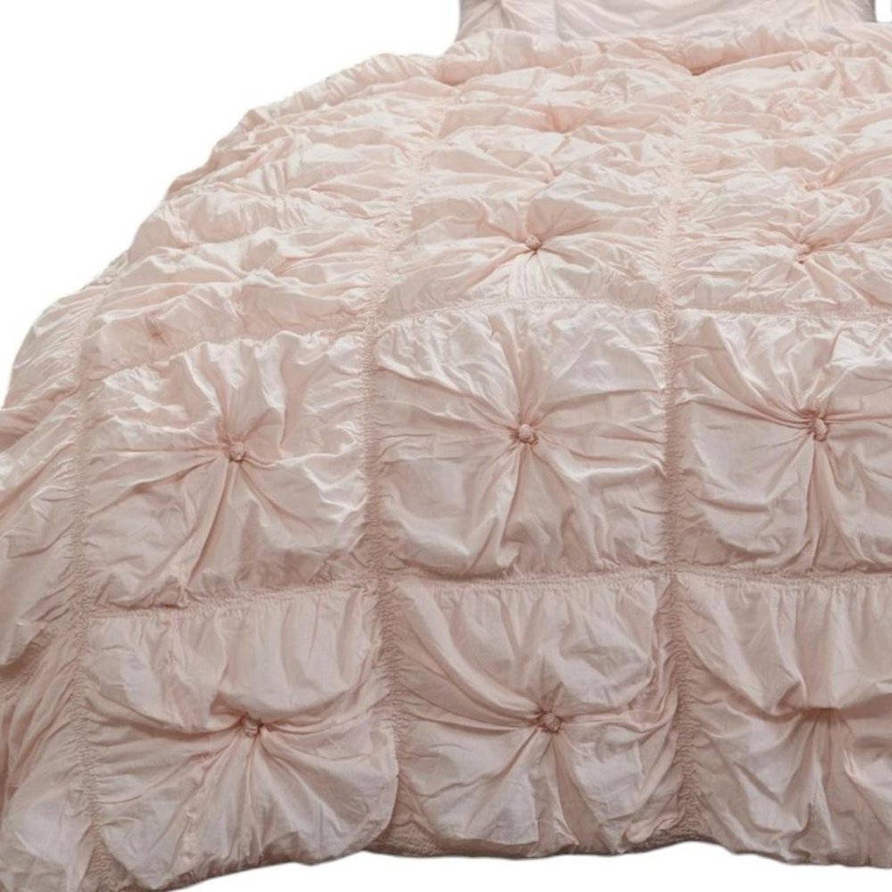 Pink Twin Cotton Blend Washable Polyester Down Alternative Comforter Set With Sham — view 2
