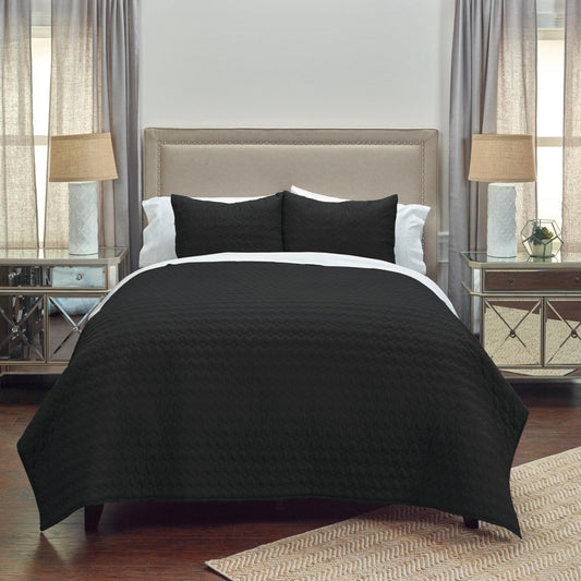 Black Queen 100% Cotton 300 Thread Count Machine Washable Down Alternative Comforter - FurniFindUSA