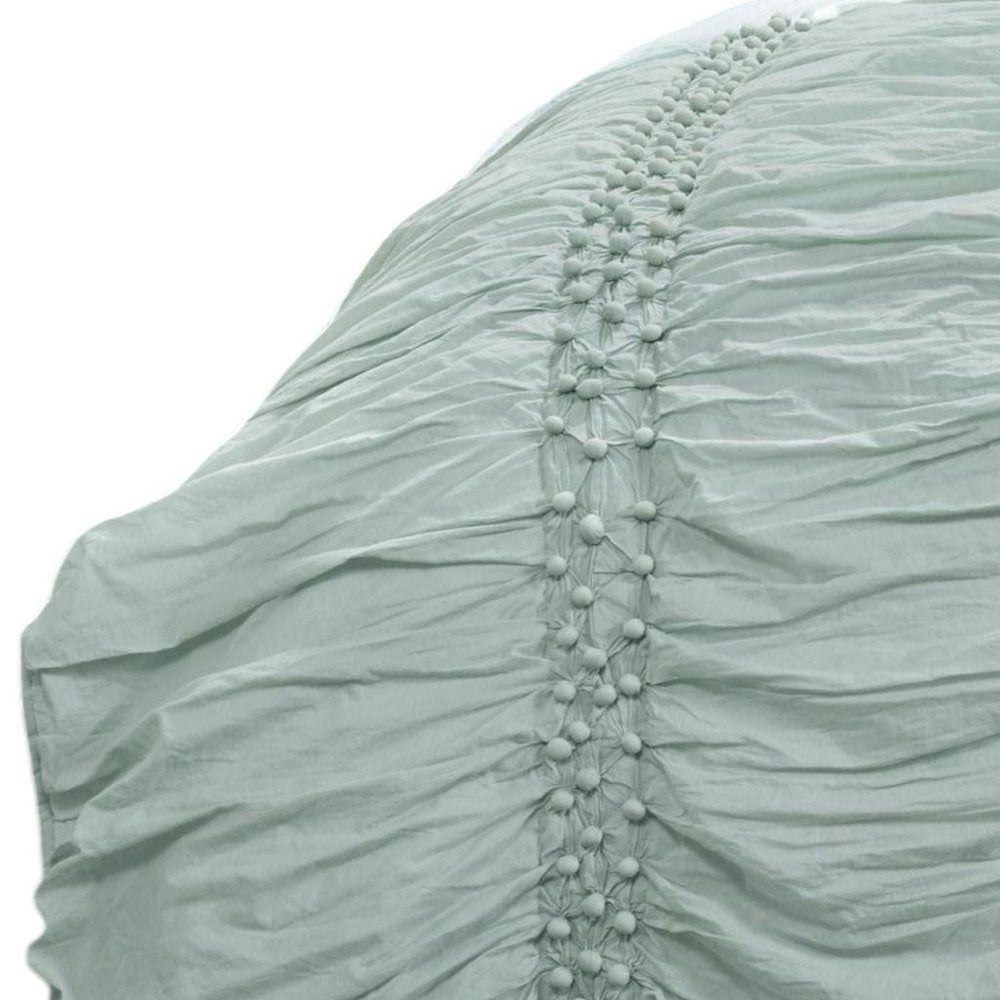 92" X 106" Blue Striped Cotton Quilt — view 3