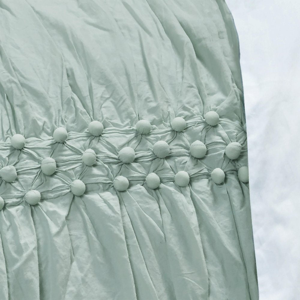 92" X 106" Blue Striped Cotton Quilt — view 1