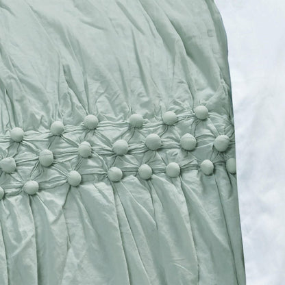 92" X 106" Blue Striped Cotton Quilt