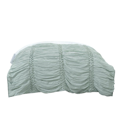 92" X 106" Blue Striped Cotton Quilt