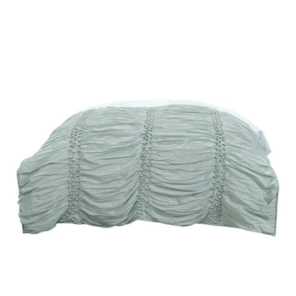 92" X 106" Blue Striped Cotton Quilt