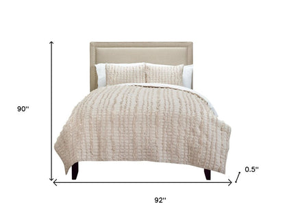 Blush Striped Queen Quilt HomeRoots