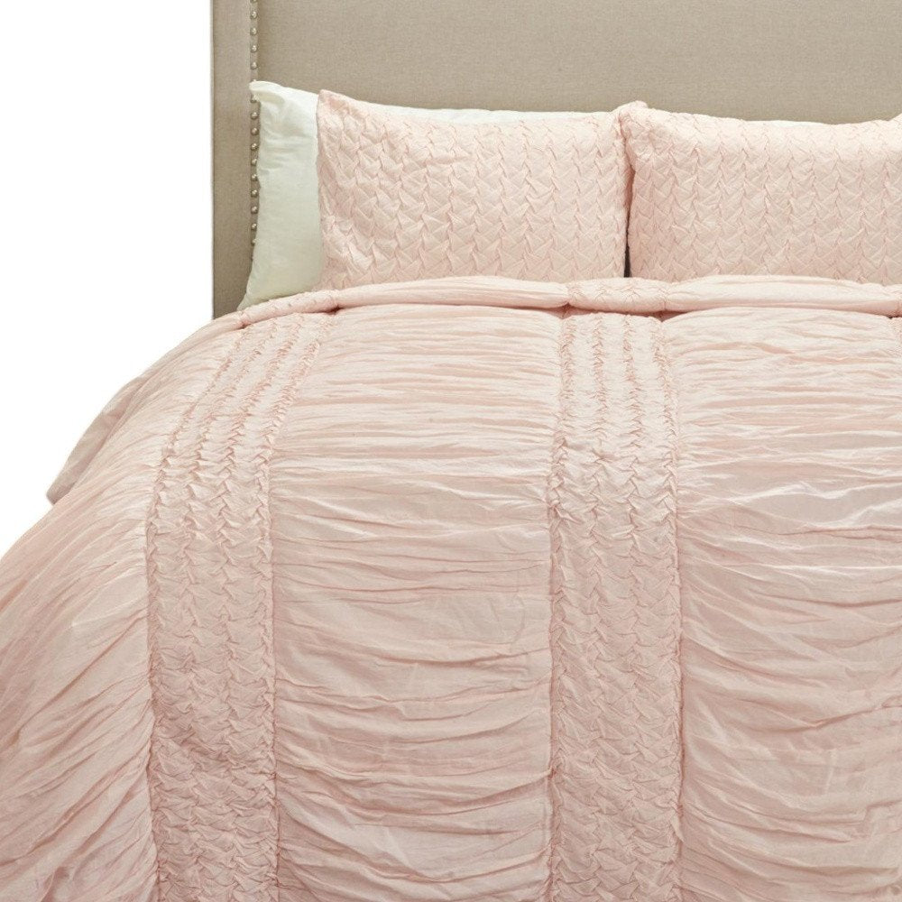 Pink Geometric King Quilt HomeRoots