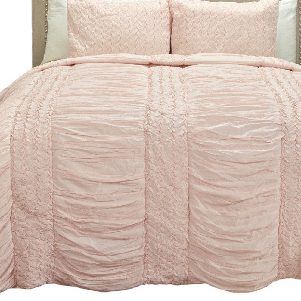 Pink Geometric Queen Quilt HomeRoots