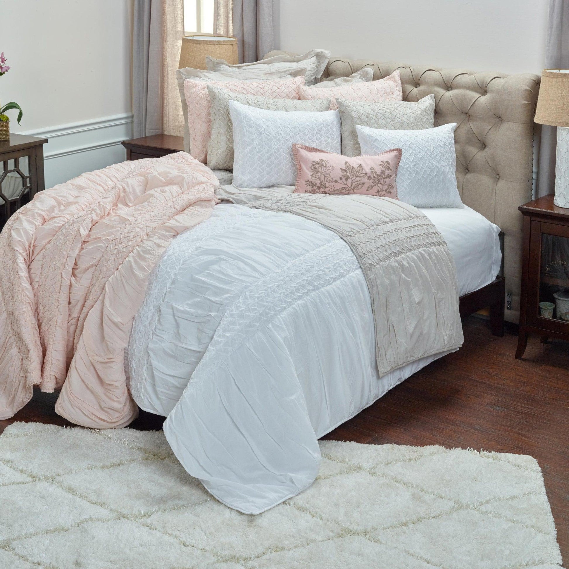 Pink Queen 100% Cotton 300 Thread Count Machine Washable Down Alternative Comforter - FurniFindUSA