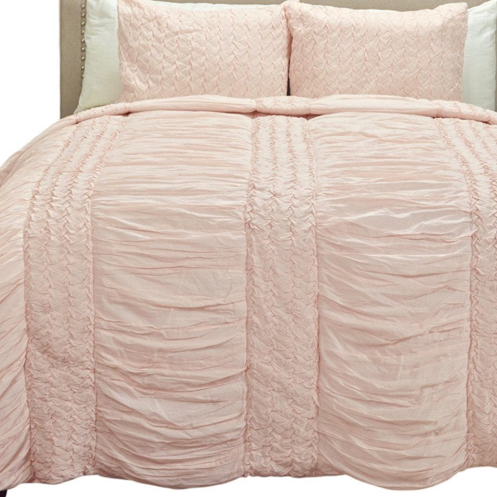 Pink Geometric Twin Quilt HomeRoots