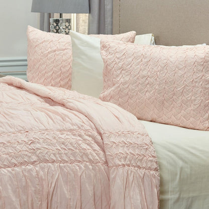 Pink Geometric Twin Quilt HomeRoots