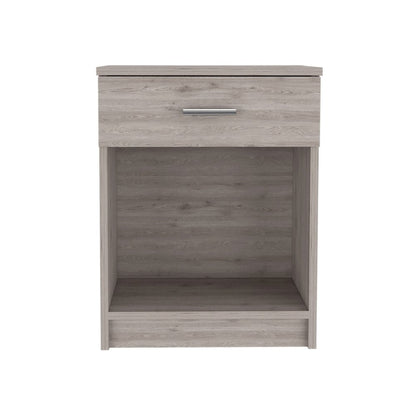 22" Light Gray Wood One Drawer Nightstand HomeRoots