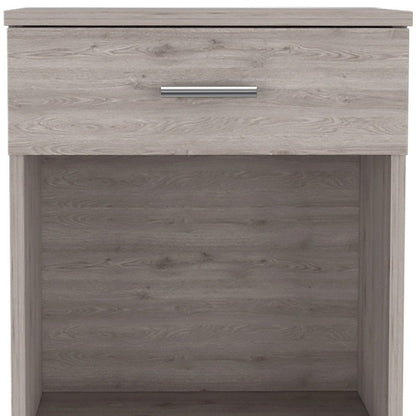 22" Light Gray Wood One Drawer Nightstand HomeRoots