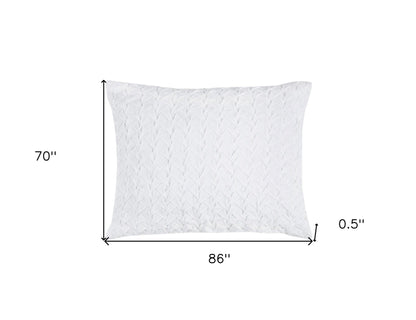 White Twin 100% Cotton 300 Thread Count Machine Washable Down Alternative Comforter - FurniFindUSA