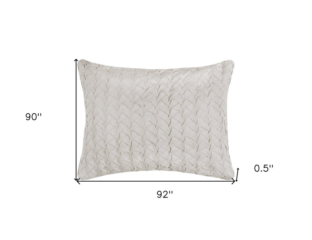 Ivory Geometric Quilt HomeRoots