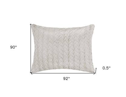 Ivory Geometric Quilt HomeRoots